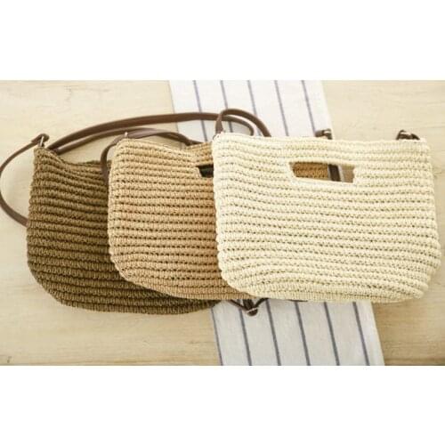 New Messenger Shoulder Hand Bag Grass Bag Korean fashion handbags Sen Department of summer travel vacation beach leisure bag
