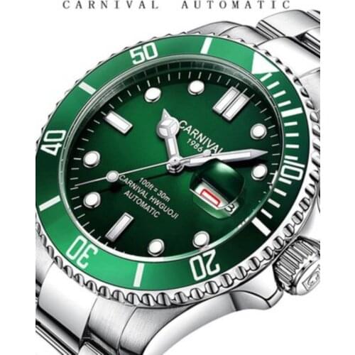 Original Brand Water Ghost Series CARNIVAL Automatic Watches Men Calendar Luminous Mechanical Watch Reloj Hombre Week Waterproof