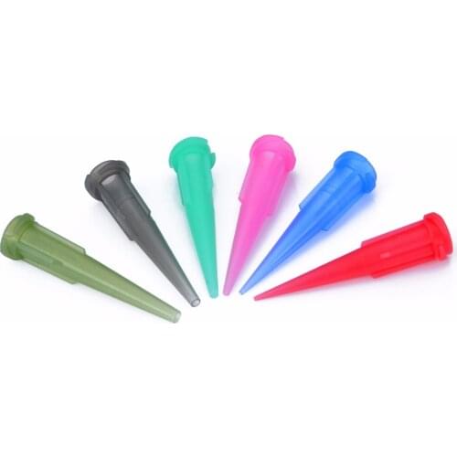 30pcs/Set TT Tapered Tips Solder Paste Adhesive Glue Dispensing Needle Plastic Conical Tapered Tips 14-25GA 1.25" Length