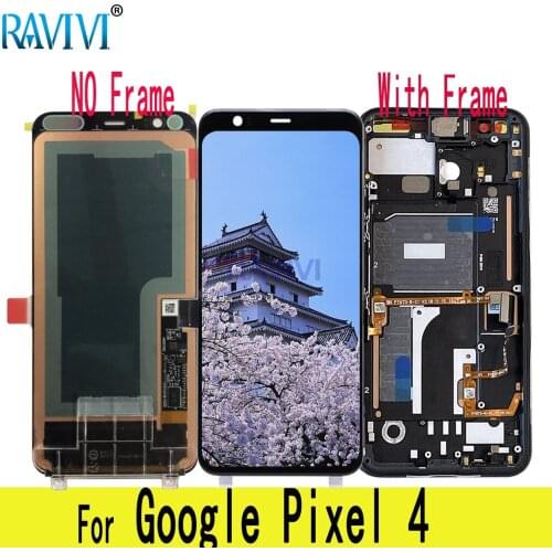 Pixel4 AMOLED For Google Pixel 4 LCD Display Touch Screen Digitizer Assembly Replacement with frame For Google Pixel4