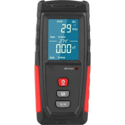 WT3121 Handheld EMF Meter LCD Digital Electromagnetic Field Radiation Tester Portable Electric Magnetic Field Dosimeter Detector