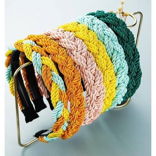 2021 New Fashion Women Hairband Cross Knot Braid Headband Adult Autumn Winter Headwear Wide Side Turban Hair Accessories