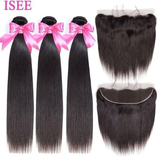 Human hair Straight Hair Bundles With Frontal 13*4 Lace Frontal With Bundles Brazilian Straight Human Hair Bundles With Frontal