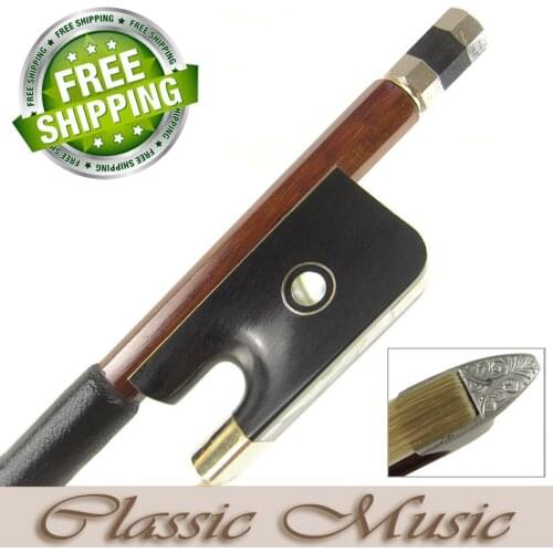 SILVER Pernambuco Cello Bow with Crafted Silver Tip(4/4), Good Mongolian Horse Hair