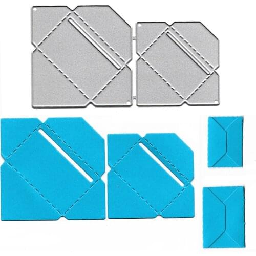 Envelope Dies Scrapbooking Metal Cutting DIY Mold Album Paper Card Decor Craft Embossing Folder Template Stencil Clear Stamps