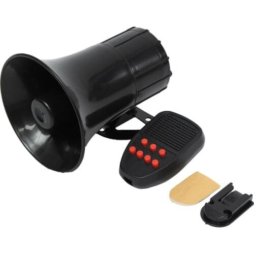 12V 7 Sounds Car Loud Speaker Electronic Warning Siren Motorcycle Security Warning Megaphone Police Fire Horn Alarm