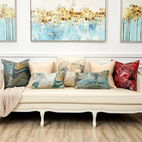 Light Luxury Embroidery Cushion Cover Abstract Geometric Decorative Pillows Cover Chair Seat Home Decor Sofa Hold Pillowcase