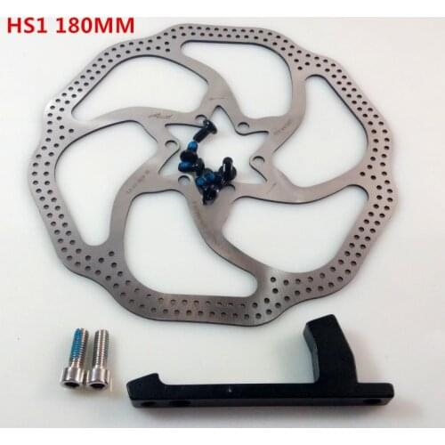 8PCS MTB High Quality Disc Brake Rotor HS1 180MM Mountain Bike Brake Disc and 8PCS 180MM Adapter 48 Screws