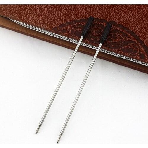 10pcs Universal Standard Black Blue style Ballpoint pen Refill Crystal Brand Metal Pen refills oily