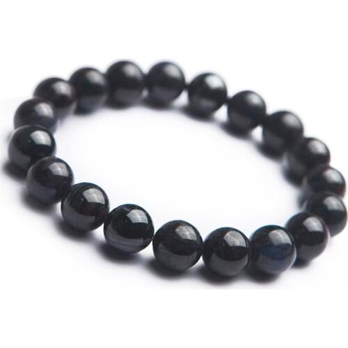 South African Genuine Natural Sugilite Stone Bead Women Crystal Charm Bracelet 10.5mm