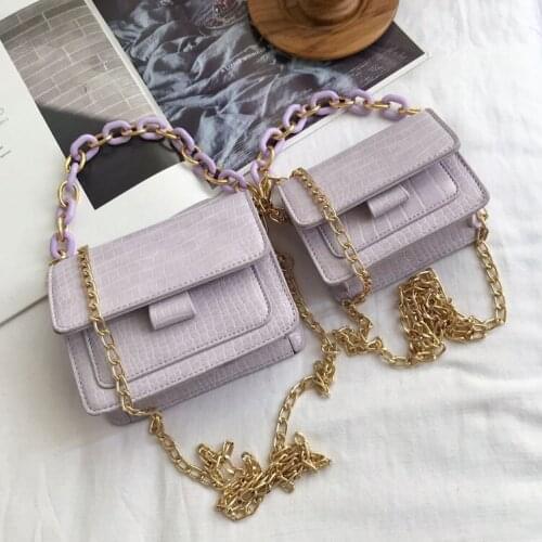 Fashion New Leather Women Designer Handbag High Quality Crocodile Pattern Chain Shoulder Bag Crossbody Messenger Bag 2020 bolsa