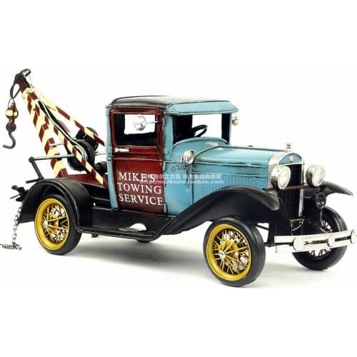 Classic cars, vintage tin model of creative crafts ornaments retro home accessories living room