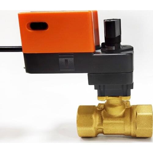 1/2'' Modulating valve, AC/DC24V 0-10V brass proprotion valve for flow regulation