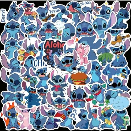 10/50pcs Cute cartoon Stitch Graffiti Sticker for DIY Guitar Phone Car Luggage Laptop decals Sticker Waterproof Children Toys