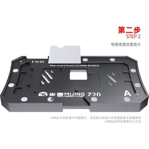 MiJing Z20 10 IN 1 BGA Reballing Stencil Platform Fixture For iPhone X-12 pro max Motherboard Middle Frame Planting Tin Template