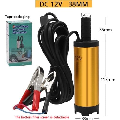 12V DC Diesel Fuel Water Oil Car Camping Fishing Submersible Transfer Pump Power tool accessories
