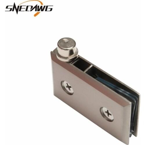 2pcs Zinc Alloy Glass Hinge with Shaft Fit 6-8mm Thickness Showcase Glass Hinge Display Cabinet Pivot Glass Clip Hinge
