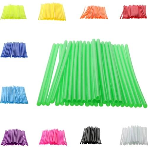 36pcs Universal Motorcycle Bike Motocross Dirt Wheel Rim Spoke Skins Cover Protection For 3.5~6.5mm Spoke Wraps Bikes17cm