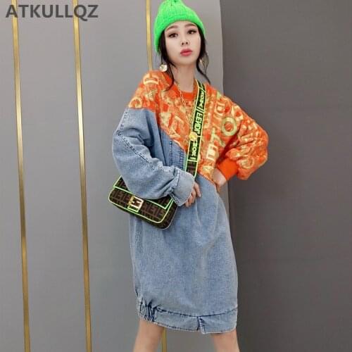 Модные джинсовые платья ATKULLQZ China At AliExpress