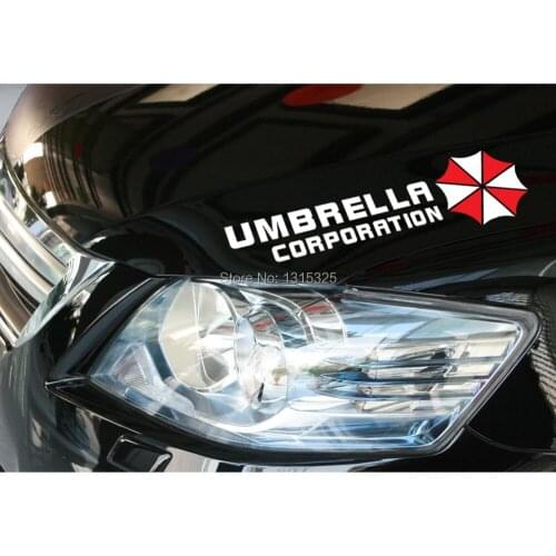 Aliauto 2 x Umbrella Corporation Car Stickers Eyebrow Lights Window Decal For BMW e46 vw Ford Focus 2 Toyota Renault Peugeot 307