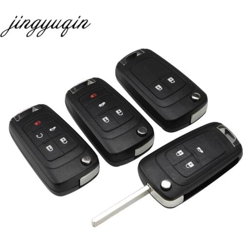 Jingyuqin 10pcs 2/3/4/5 BTN Key Shell for VAUXHALL OPEL Insignia Astra J Zafira C Mokka Car Control Fob Case Housing HU100 Blade