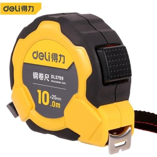 Deli Rubber Plastic Steel Tape Measure Tape Measure Precision Durable Measuring Ruler Tape Precise Retractable Flexible
