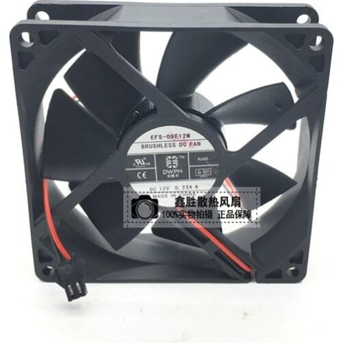 DWPH EFS-09E12M DC 12V 0.23A 90x90x25mm 2-wire Server Cooling Fan