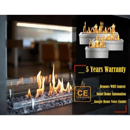 Inno-Fire 30 inch Long silver or black remote control intelligent quemador etanol