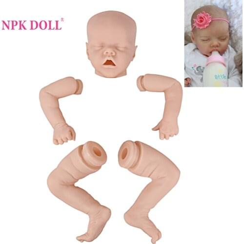 NPKDOLL Reborn Baby Doll 18 Inches Lifelike Newborn Sleeping Twin a Vinyl Unpainted Unfinished Doll Parts Diy Blank Doll Kit