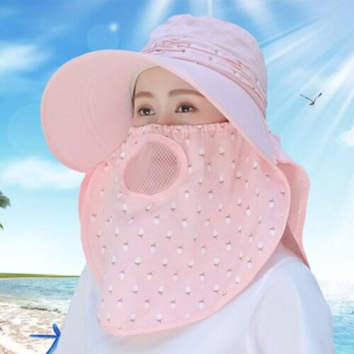 Fashion Womens Foldable Sun Hat Wide Brim Sun Hat Face Neck Omnibearing UV Protection Summer Fishing fisherman Beach Hat