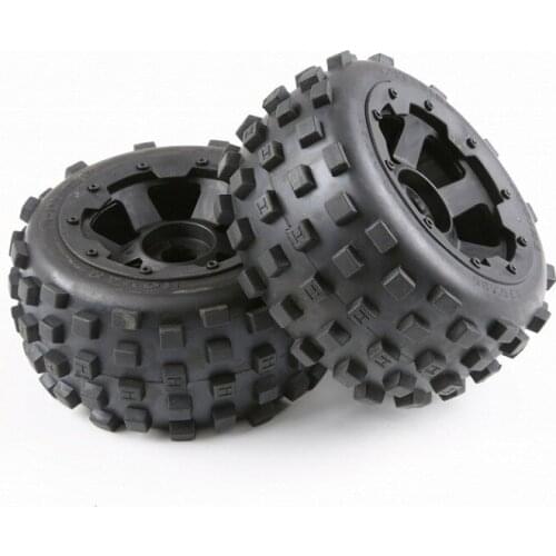 Knobby Rear Tyres Wheel Hub Set Fit for 1/5 HPI ROVAN ROFUN KM GTB TS BAJA 5B SS Rc Car Parts