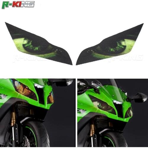 For kawasaki ZX10R ZX-10R 2011-2015 2014 2013 Motorcycle Headlight Sticker Guard Head light Stickers Protector Film Decoration