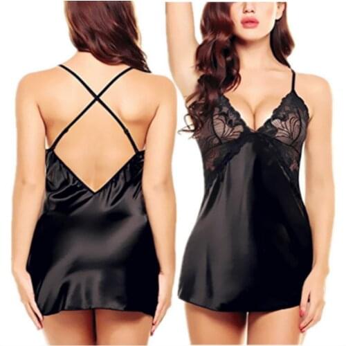 Sexy Nightgown Women Casual Soft Sleepwear Dress Solid V Neck Sleeveless Slip Nightdress Female Nighties Nightwear