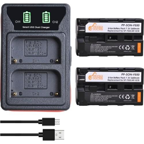 NP-F550 NP-F330 NP-F530 NP-F570 NP-F730 NP-F750 Battery + LED USB Dual Charger for Sony CCD-SC55 CCD-TRV81 MVC-FD81 CCD-RV100