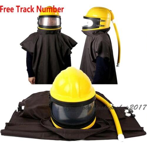 Labor Protection AIR FED Supplied Safety Sandblast Helmet Sand Industry Blast Abrasive Hood Protector