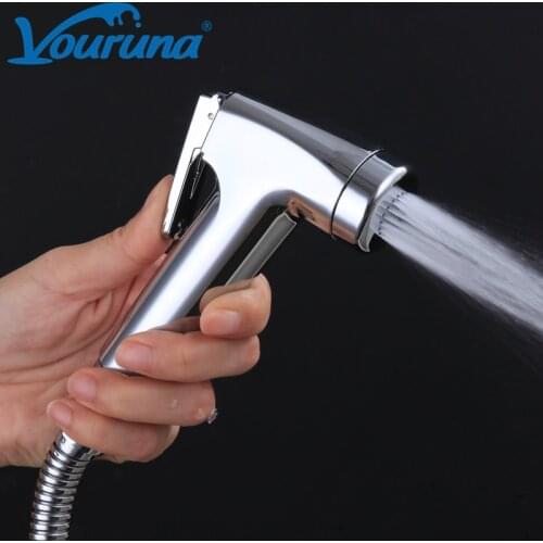 VOURUNA ABS Hand Bidet Spray mall Handheld Bathroom Shower Sprayer Chromium Plate Shattaf Portable