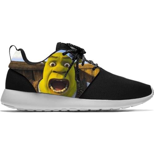 Shrek Cartoon Anime Manga Funny Popular Fashion Sport Running Shoes Casual Breathable Lightweight 3D Print Men Women Sneakers