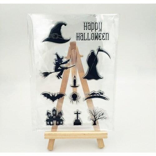 11*16cm Halloween Transparent Clear Stamps / Silicone Seals Roller Stamp for DIY scrapbooking photo album/Card Making