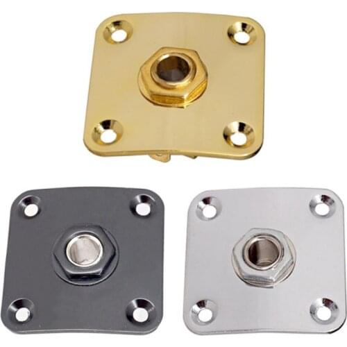 Tooyful 35x35mm Metal Square Guitar Jack Plates Cover for LP Electric Guitar Accessories Zinc Alloy Metal 2020 New