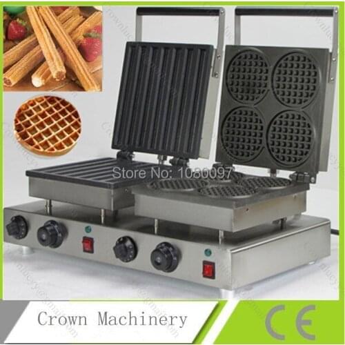 Double heads Waffle maker Baker & Spainsh Churros Maker Baker Machine
