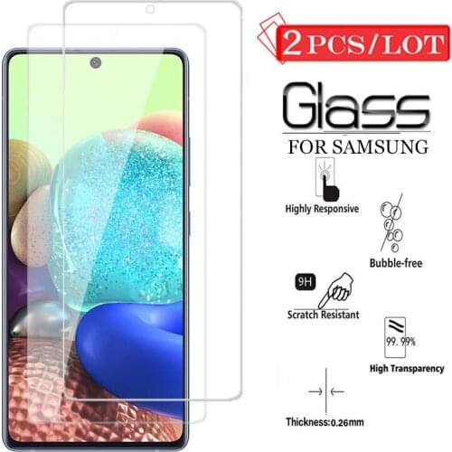 2PCS Protective Glass For Samsung Galaxy A71 5GA Samsun 71 Screen Protector on the SM-A7156 SM-A715F Tempered Glass Safety Film