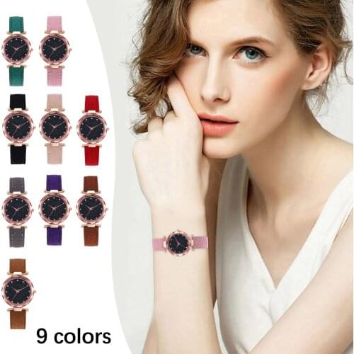 Starry Sky Watch Women Luxury Diamond Milan Star Ladies Watches Digital Leather Strap Wrist Watch Clock 9 Styles Montre Femme F3