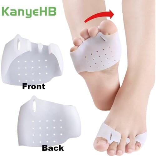 2Pcs/1Pair Silicone Forefoot Pads Toe Separator Cushion Pad Pain Relief Shoes Insoles Toe Hallux Valgus Corrector Gel Pads H078
