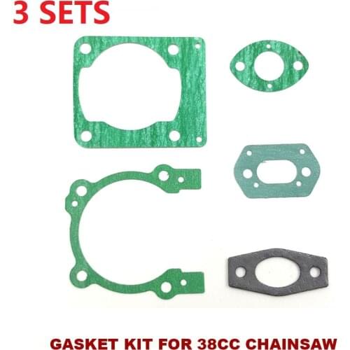 3 Sets/lot Full Set Cylinder Carburetor Gasket Washer Kit Fit For Zenoah Komatsu G3800 38CC 1E39F 3800 Chainsaw Paper Gaskets