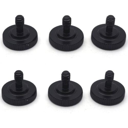 6PCS Quick Release Thumb Screw with 1/4" Male to Female Thread for Camera Flash Bracket Tripod L Type Bracket Stand