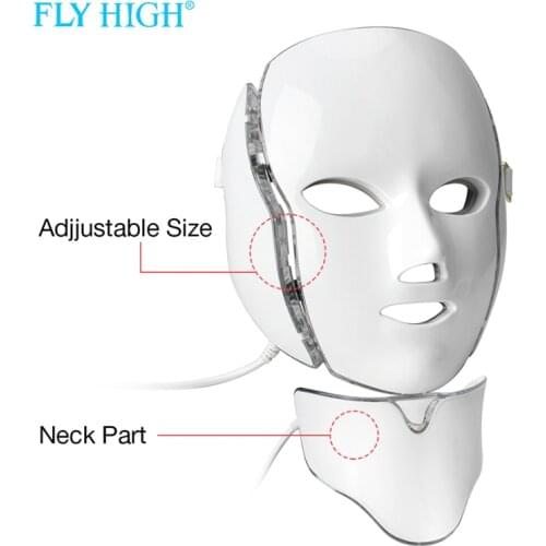 7 Colors Led Facial Mask Led Korea Photon Therapy Face Mask Machine Light Therapy Acne Mask Neck Beauty Led Mask