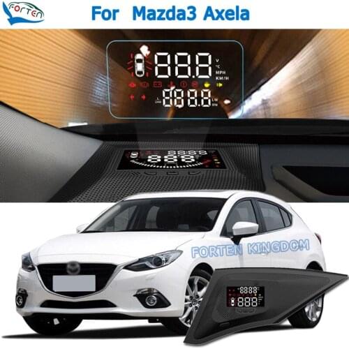 Car Electronic HUD Head Up Display Speedometer Projector For Mazda3 Axela Safe Driving Screen Airborne computer