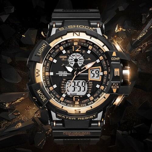 Top Brand Smael Watch Fashion Sport Watch Men 2020 Clock Male LED Digital Quartz Watches Men Waterproof Watch Relogio Masculino