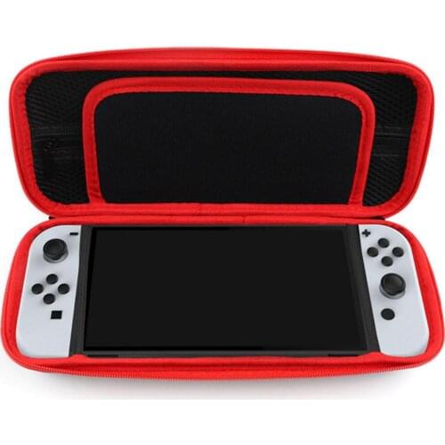 Storage Case For Switch OLED Portable Protective Carrying Case Shell Dustproof Protective Travel Storage Bag With 10 Card Slot