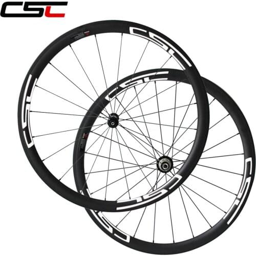 CSC Road bike wheelset 700C full carbon 38mm clincher wheels 23mm width Powerway R36 hub cn 424 Pillar 1420 sapim aero spoke